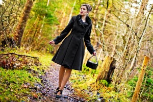 The glamorous Angeline Coat by Hell Bunny