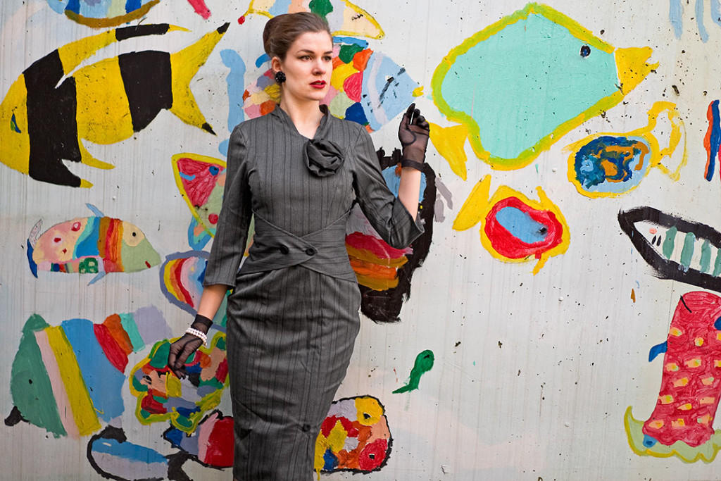 RetroCat im Idda van Munster 50's Wiggle Dress