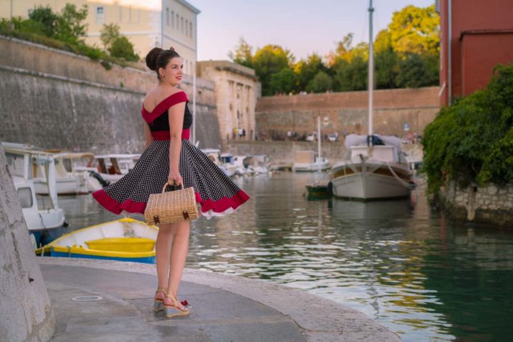 An Evening in Zadar wearing the Summer Dress “Sylvia” by BlackButterfly