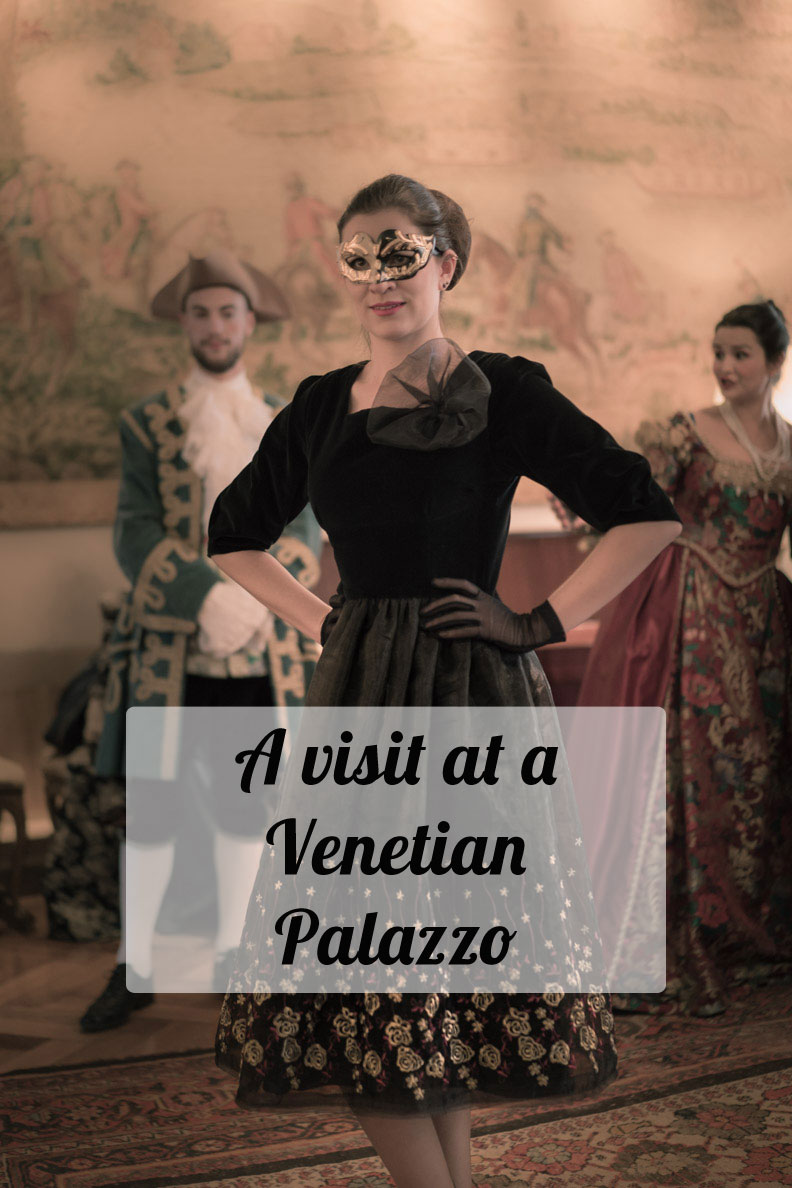 RetroCat at a Venetian Palazzo with the Ballroom Dress by Grünten Mode