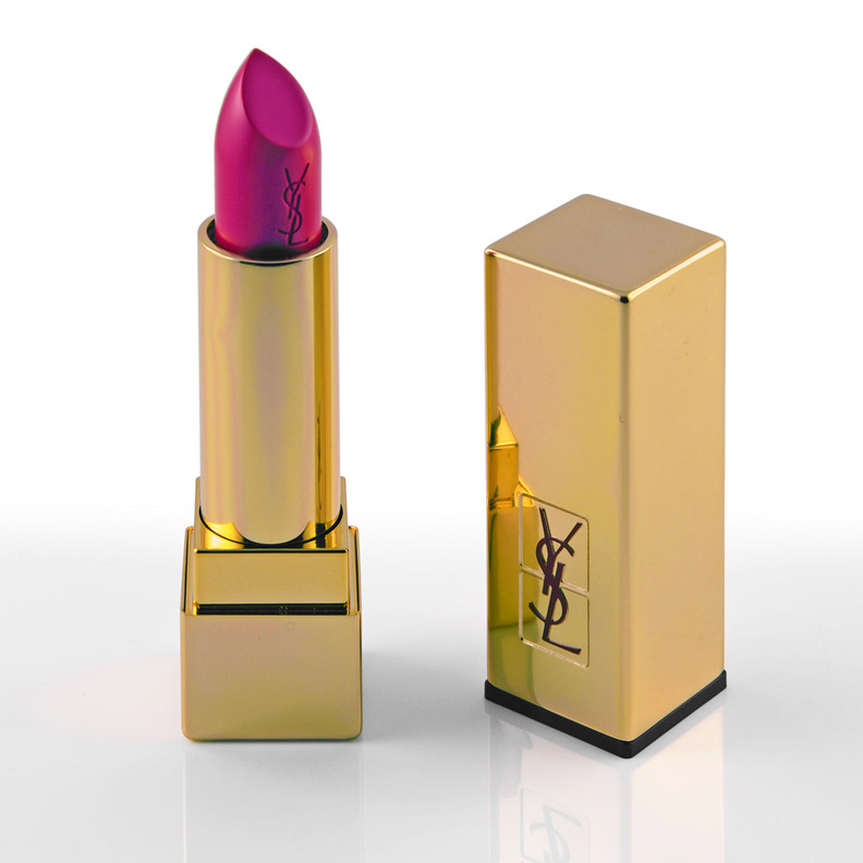 Der Yves Saint Laurent Rouge Pur Couture Lippenstift in "Le Fuchsia"