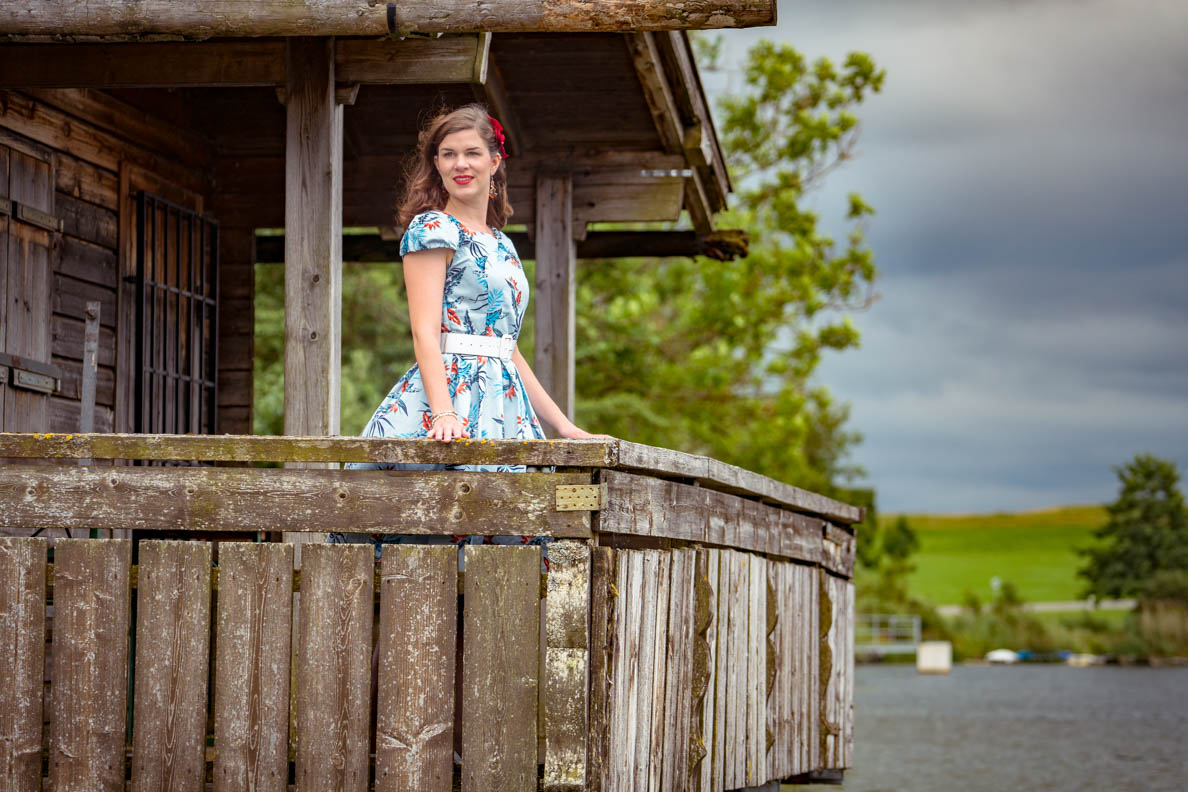 Blue Stockings, light Dresses: A Summer Outfit with Secrets in Lace & Dolly  and Dotty - RetroCat