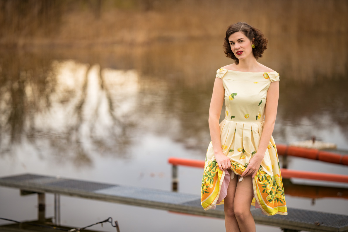 Lindy bop yellow outlet dress