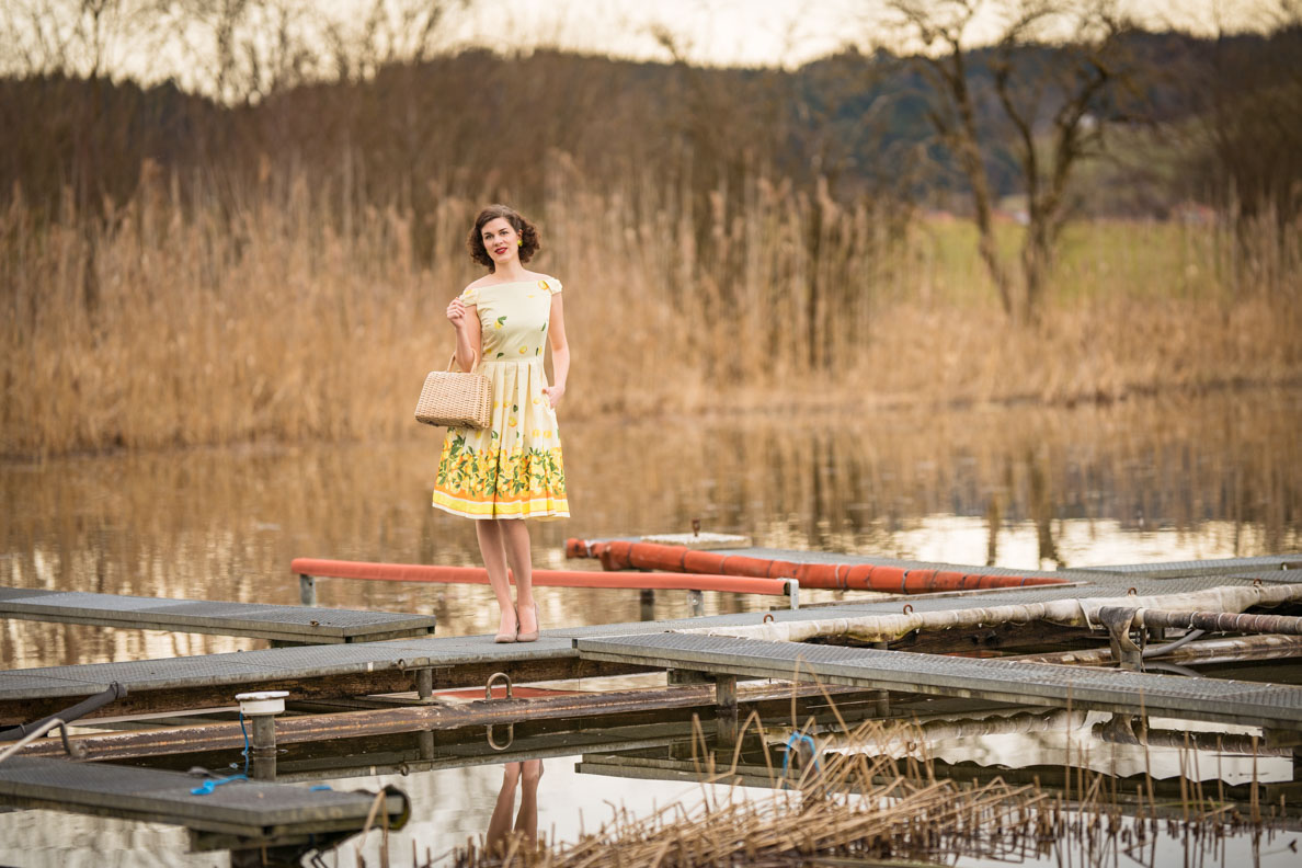 Lindy bop lemon dress best sale