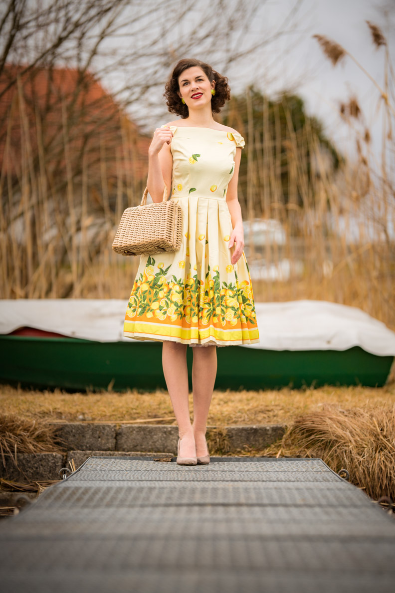 A yellow Lemon Dress The Swing Dress