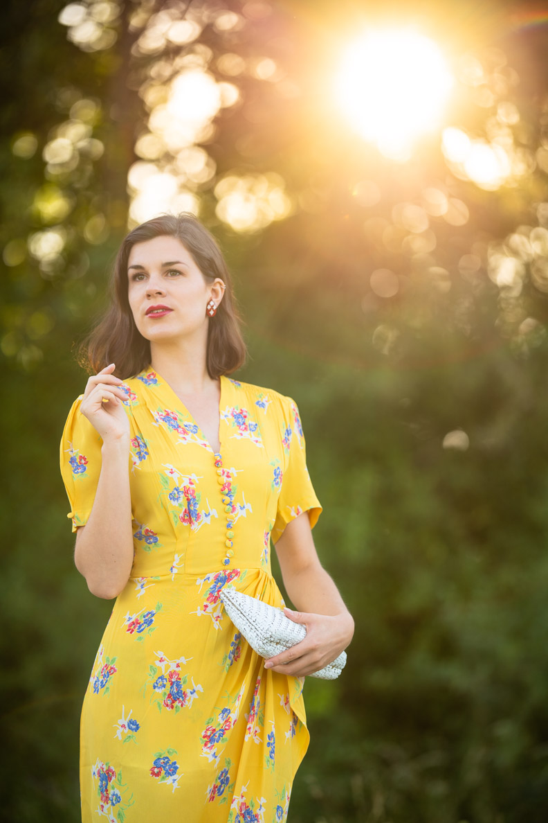 Mabel Dress - Black Mayflower - The Seamstress of Bloomsbury