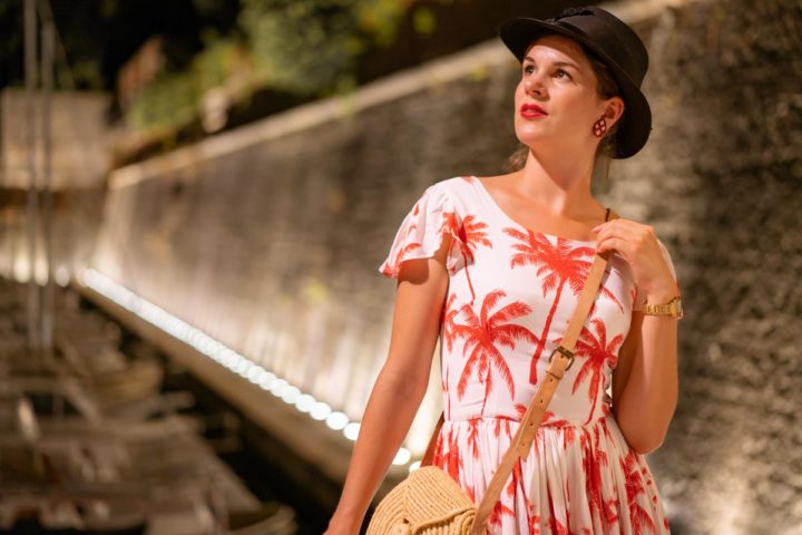 Style Diary from Croatia: One Night in Zadar with the Palm Dress by Grünten Mode