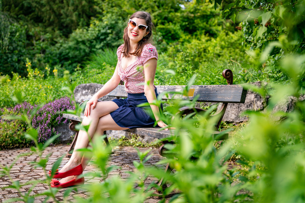 Perfect for a Bike Tour: Retro Shorts and a Blouse