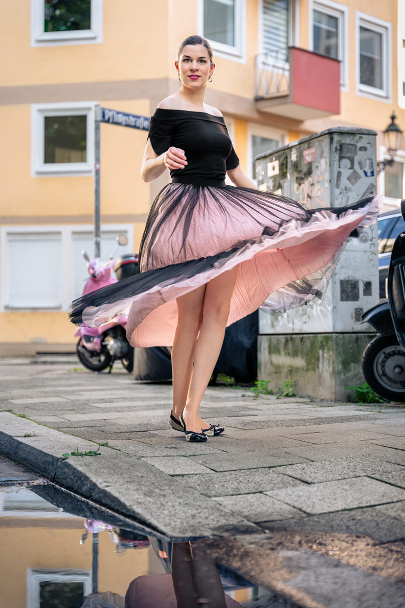 Tulle Skirt Styling for a Casual Day Out - Reese's HardWear