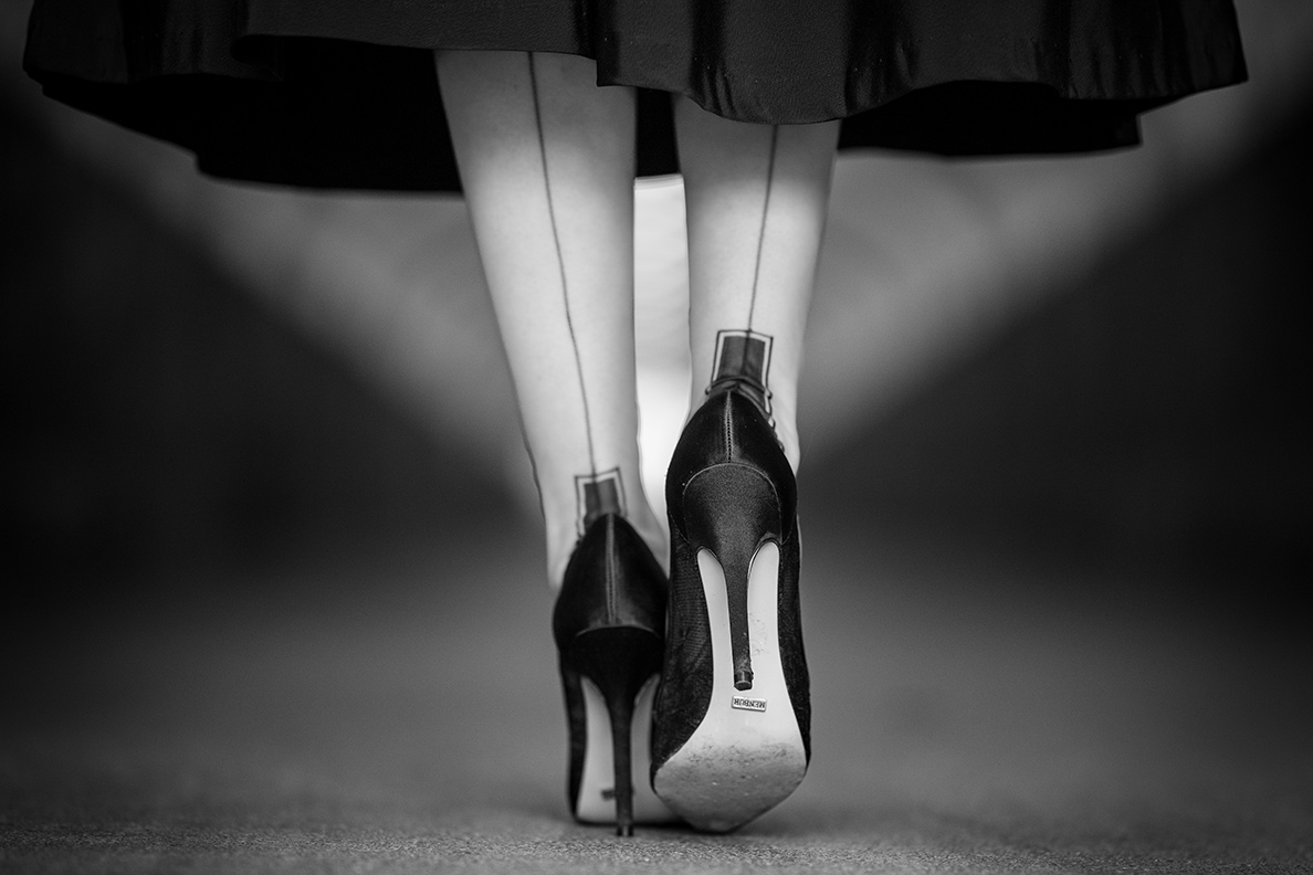 Hosiery must haves: elegant seamed nylon stockings