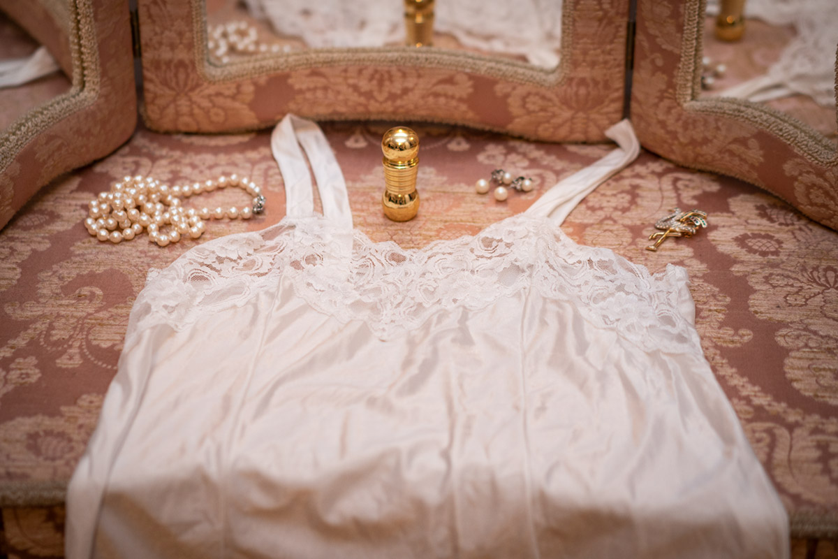A vintage slip dress with lace details from RetroCat