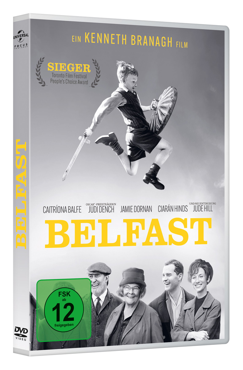 Das Cover der DVD vom Film Belfast von Kenneth Branagh