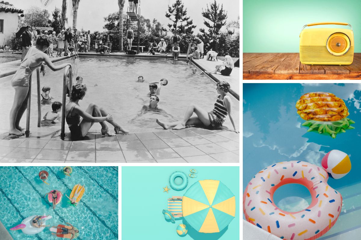 Inspiration: Decoration for a retro pool party