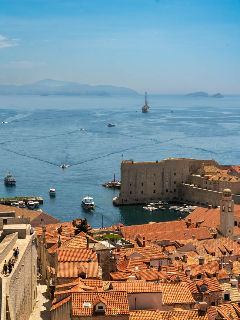 Ships in the port of Dubrovnik