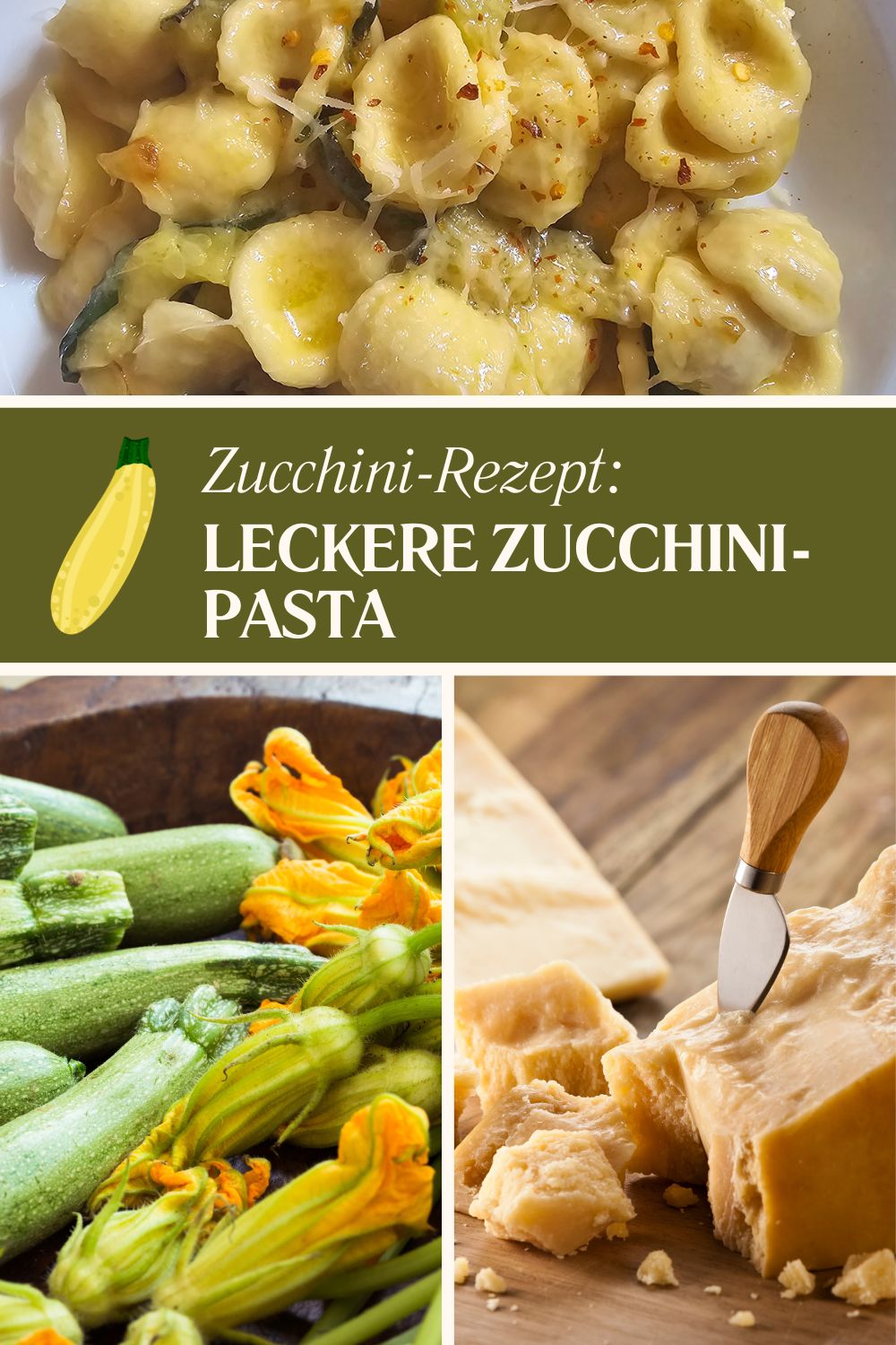 Zucchini-Rezept: Lecker Zucchini-Pasta mit Basilikum und Parmesan