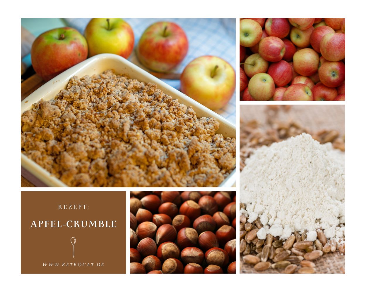 Schnelles Rezept: Die Zutaten für Apfel-Crumble