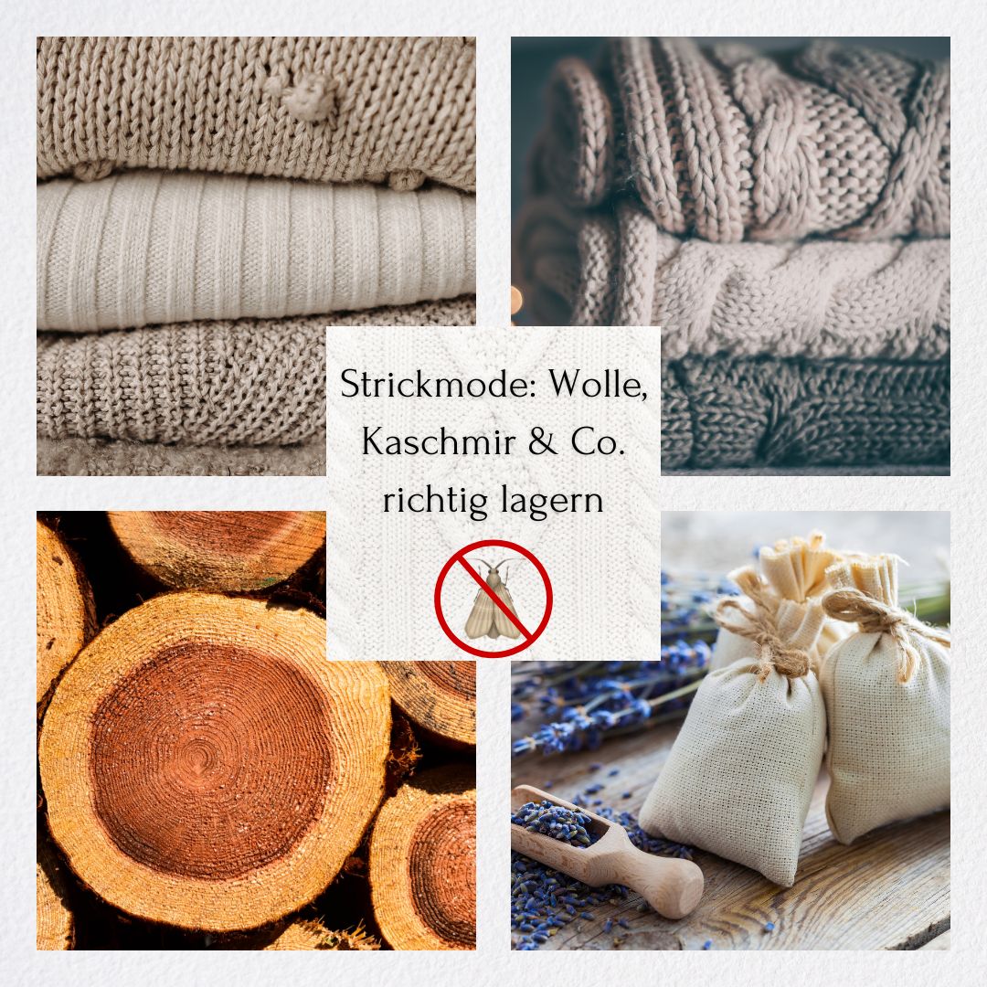 Strickmode aus Kaschmir und Wolle richtig lagern