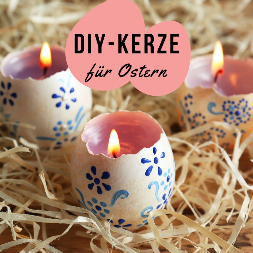 Eine DIY-Kerze für Ostern: Ausgeblasene Eier schön verziert