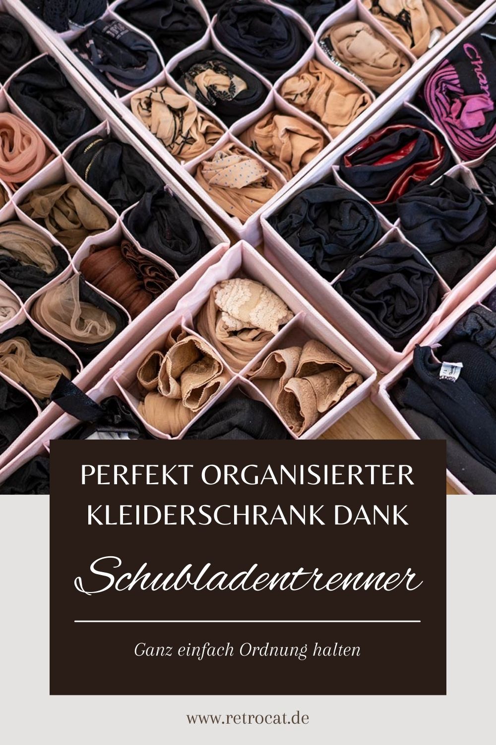 Schubladentrenner sorgen für mehr Ordnung im Schrank: Perfekt für Strumpfhosen, Socken und Unterwäsche