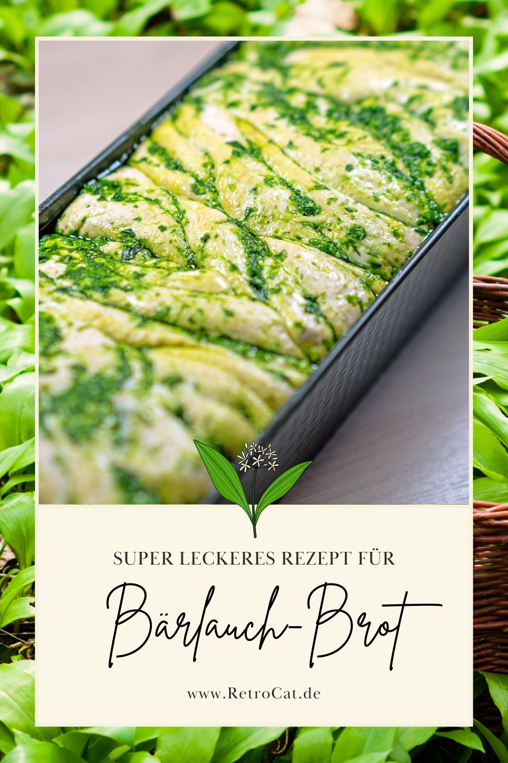 Rezept für ein fluffiges Bärlauch-Zupfbrot