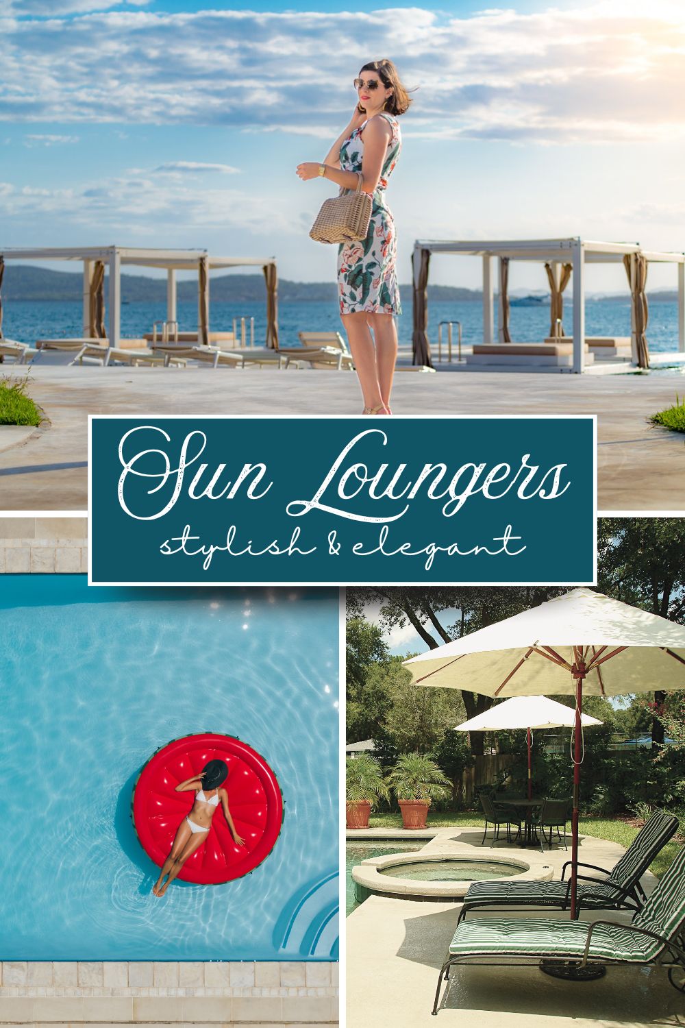 Stylish sun loungers and lounges in a retro look for the garden