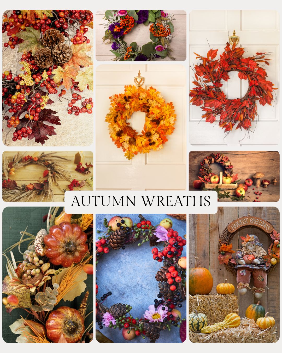 Dreamy autumn wreaths made from natural materials - perfect DIY for the cottagecore autumn
