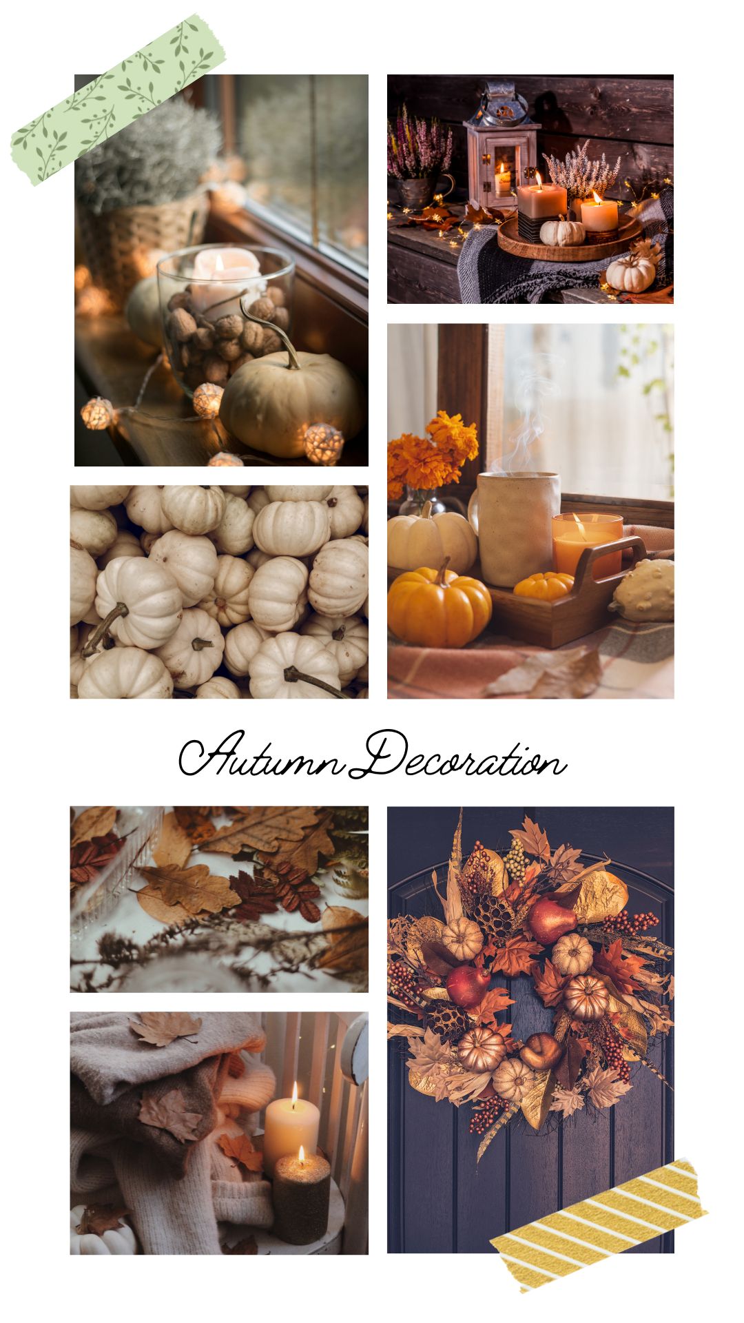 Stylish autumn decorations made from natural materials
