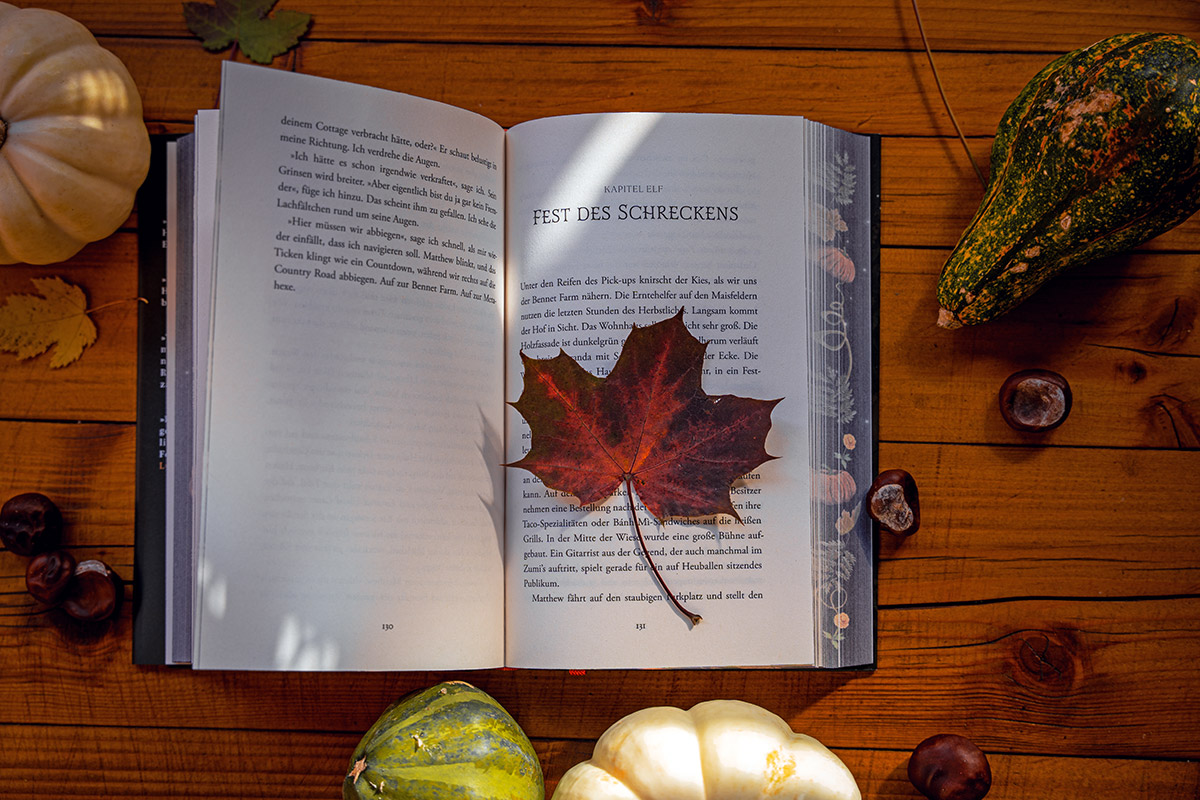 Ein Blick ins Buch von "A Dark and Secret Magic" - perfekt für den Herbst