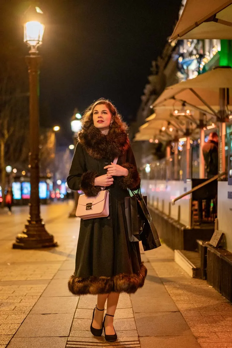 RetroCat in a used retro coat from Collectif Clothing