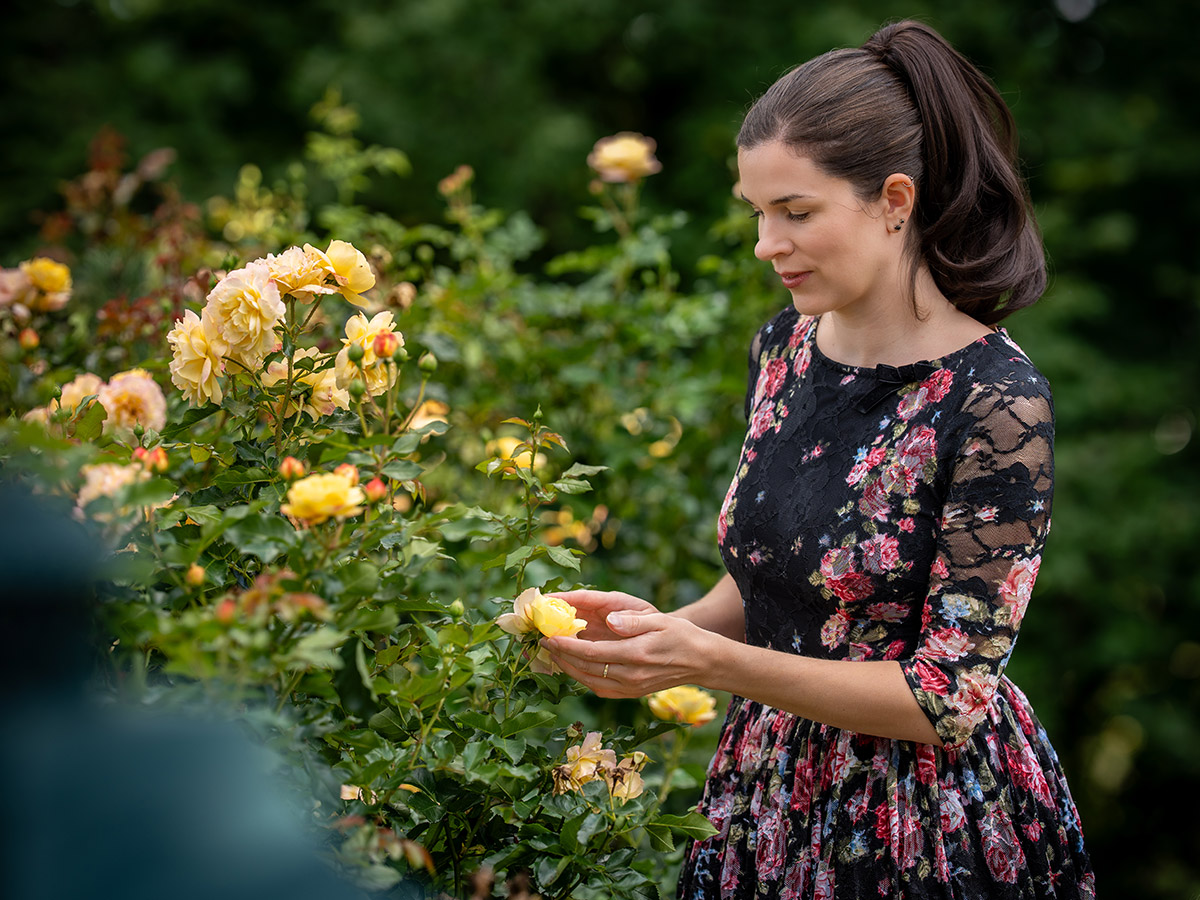 Dark Florals for Late Summer: A black Rose Dress